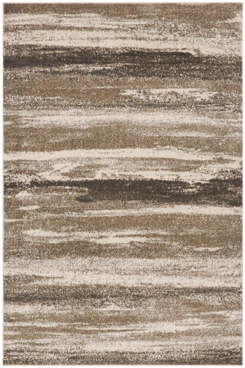 Modern Abstract Area Rug Beige 5X7 | Stain-Resistant, Cozy