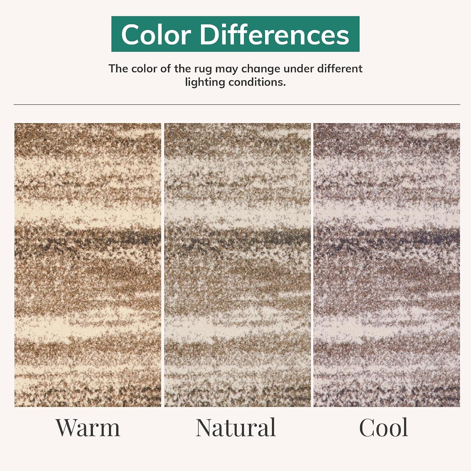 Modern Abstract Area Rug Beige 5X7 | Stain-Resistant, Cozy