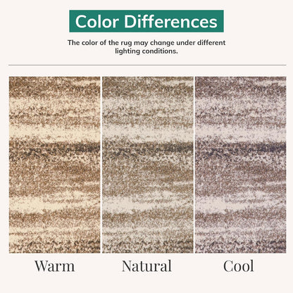 Modern Abstract Area Rug Beige 5X7 | Stain-Resistant, Cozy